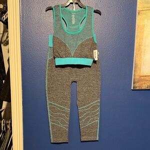 Gray and Teal Activewear Set